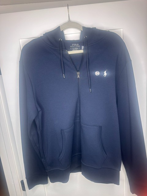 Polo Ralph Lauren Men’s Navy Full Zip Hoodie Pullover Pony Logo NWT Size Large
