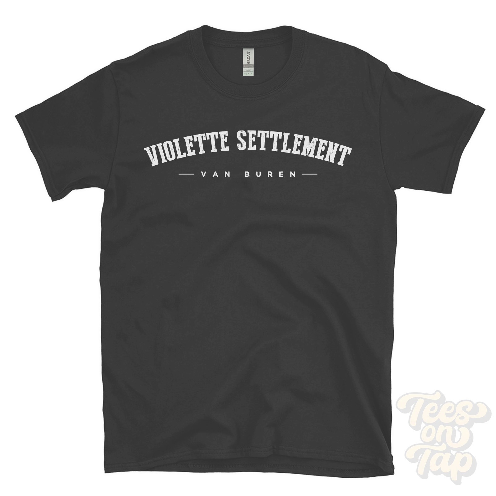VIOLETTE SETTLEMENT VAN BUREN T-SHIRT USA retro varsity style gift