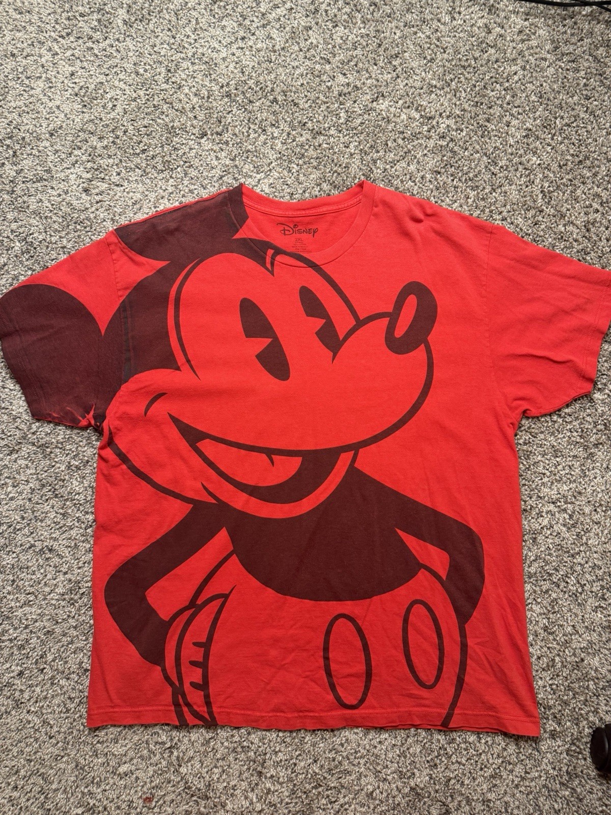 Men’s Mickey Mouse Disney World Disneyland AOP All Over Print Shirt Red Graphic