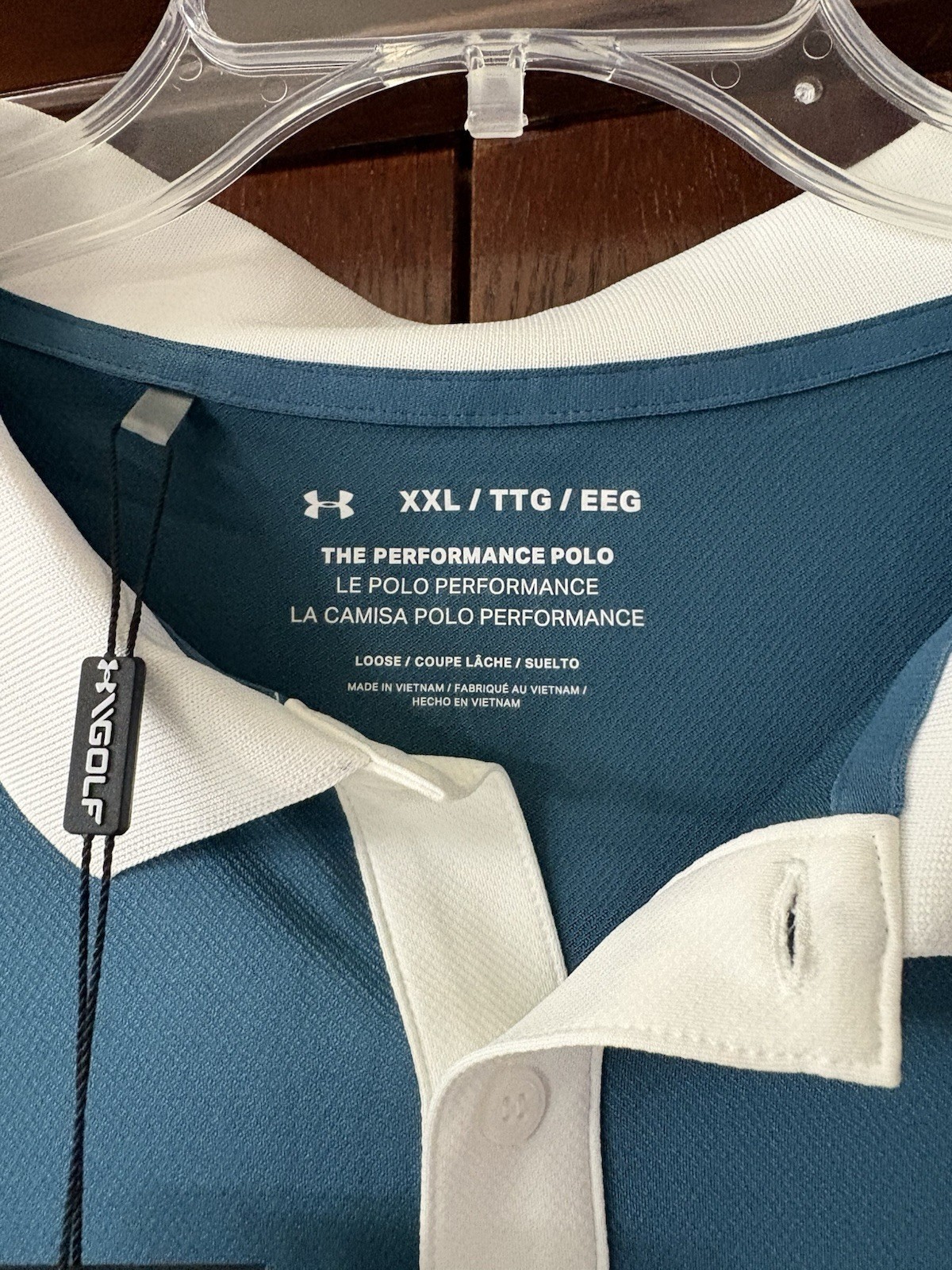 Under Armour The Performance Polo Golf Shirt UPF 40 Loose 92/8 Poly Elastaine