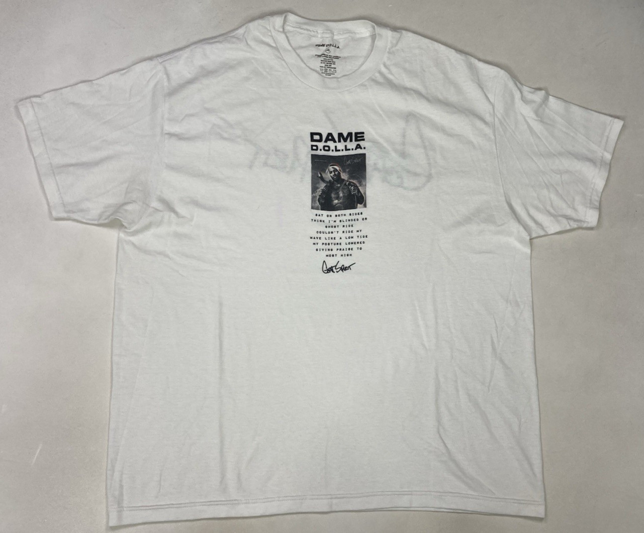 Dame Dolla Goat Spirit Graphic T-shirt Men XL White Short Sleeve Music