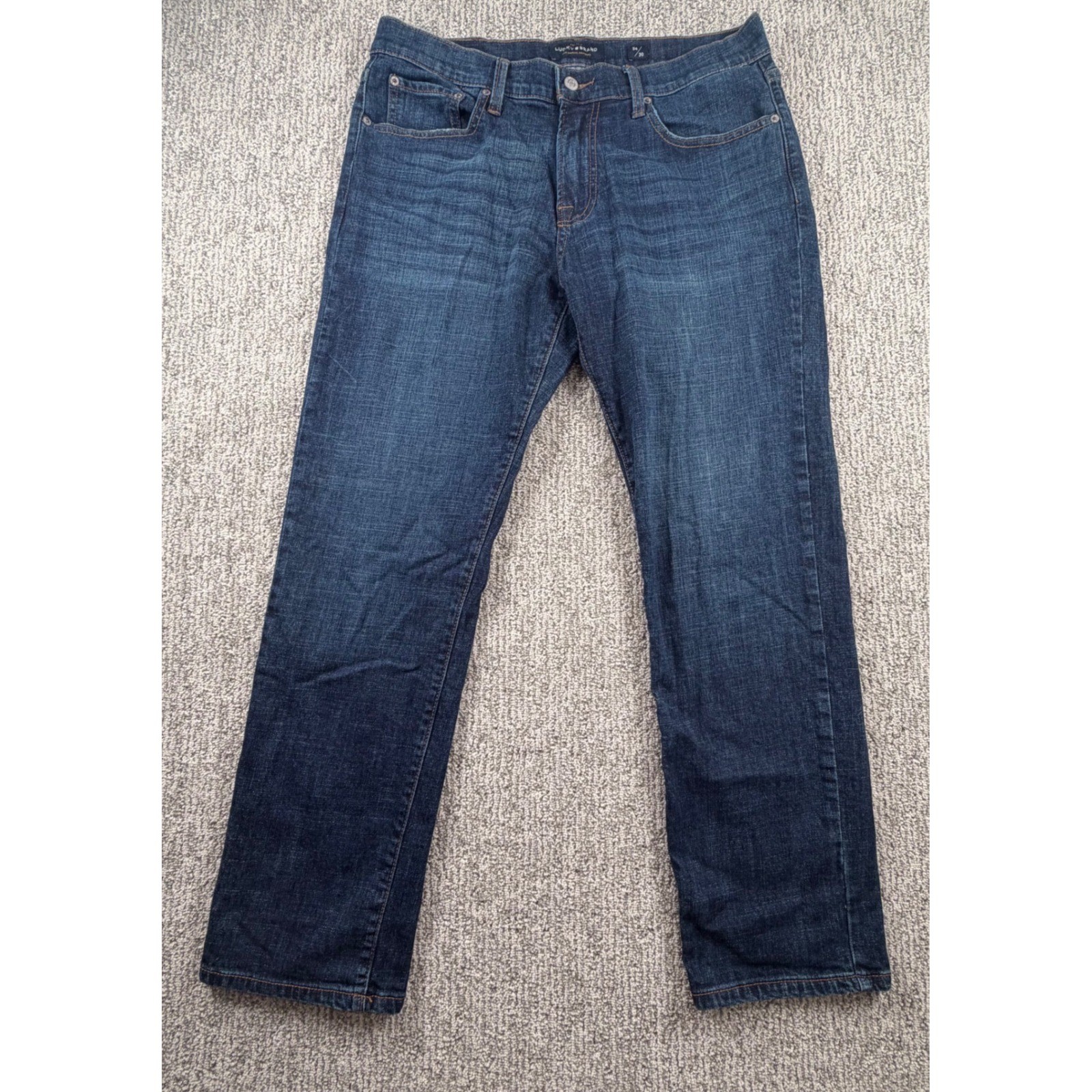 Lucky Brand 221 Straight Jeans Mens 34×30 Dark Wash Blue Denim 7MC1031