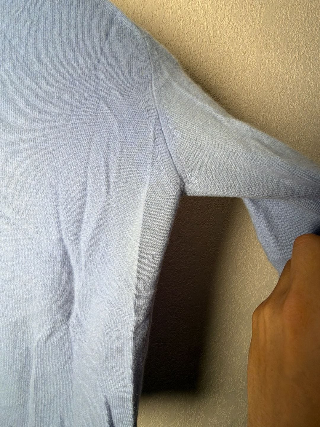 Ballantyne 100% Pure Cashmere Crewneck Sweater Light Blue Size 36 Made in Scotla