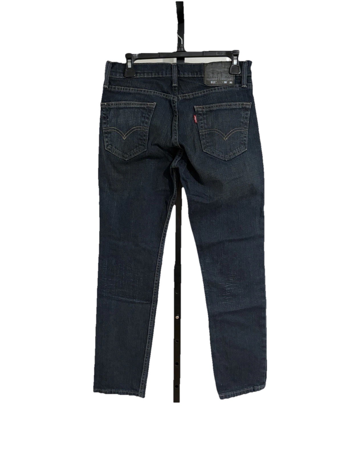 Levis mens jeans 511 slight stretch dark wash 30 waist 30 inseam EUC A9