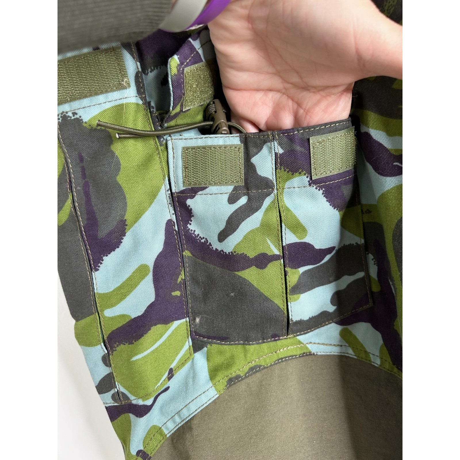Roman Kurmaz Gear Tactical Cargo Pants Blue Green Purple Camo Utility 40×32
