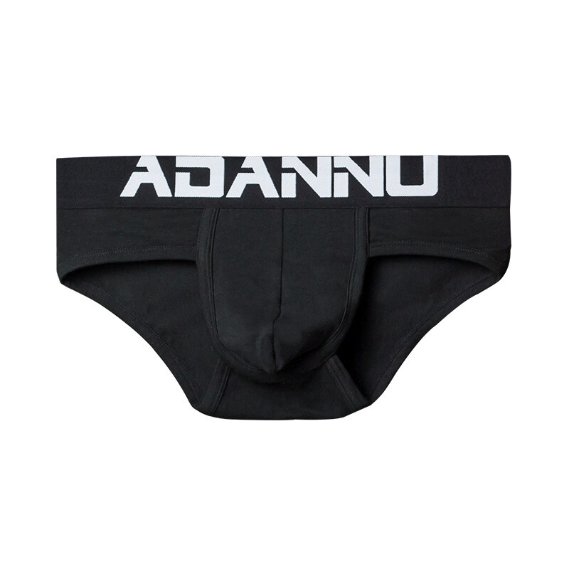 ADANNU Men’s Underwear Solid Sexy Low Waist Elastic Soft Breathe Sports Briefs