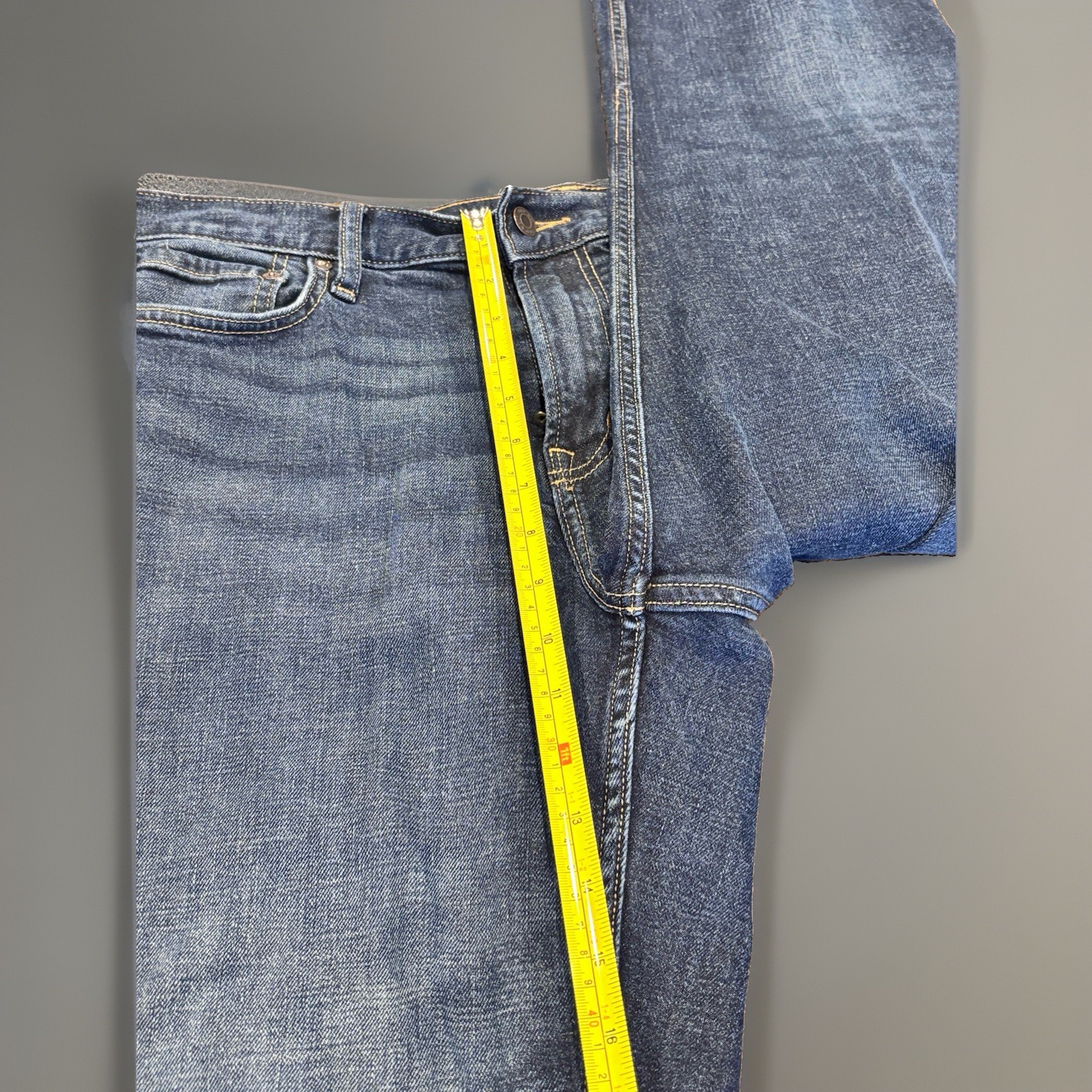 Old Navy Built-In Flex Men’s Loose Fit Straight Blue Denim Jeans Stretch 34×30