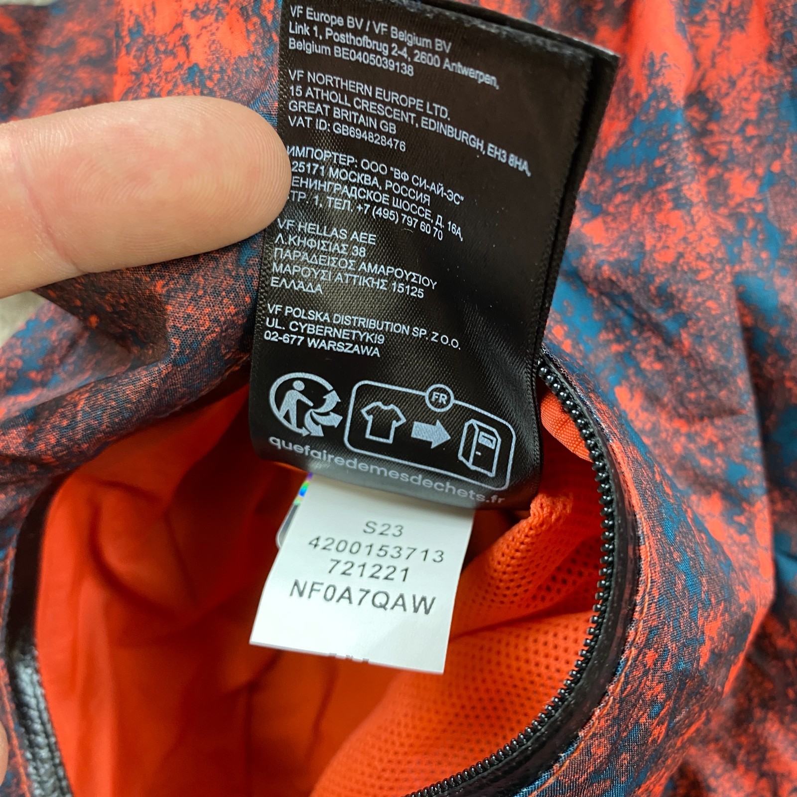 North Face Alta Vista Rain Coat Jacket Large Orange Hyvent Zip Hood Waterproof