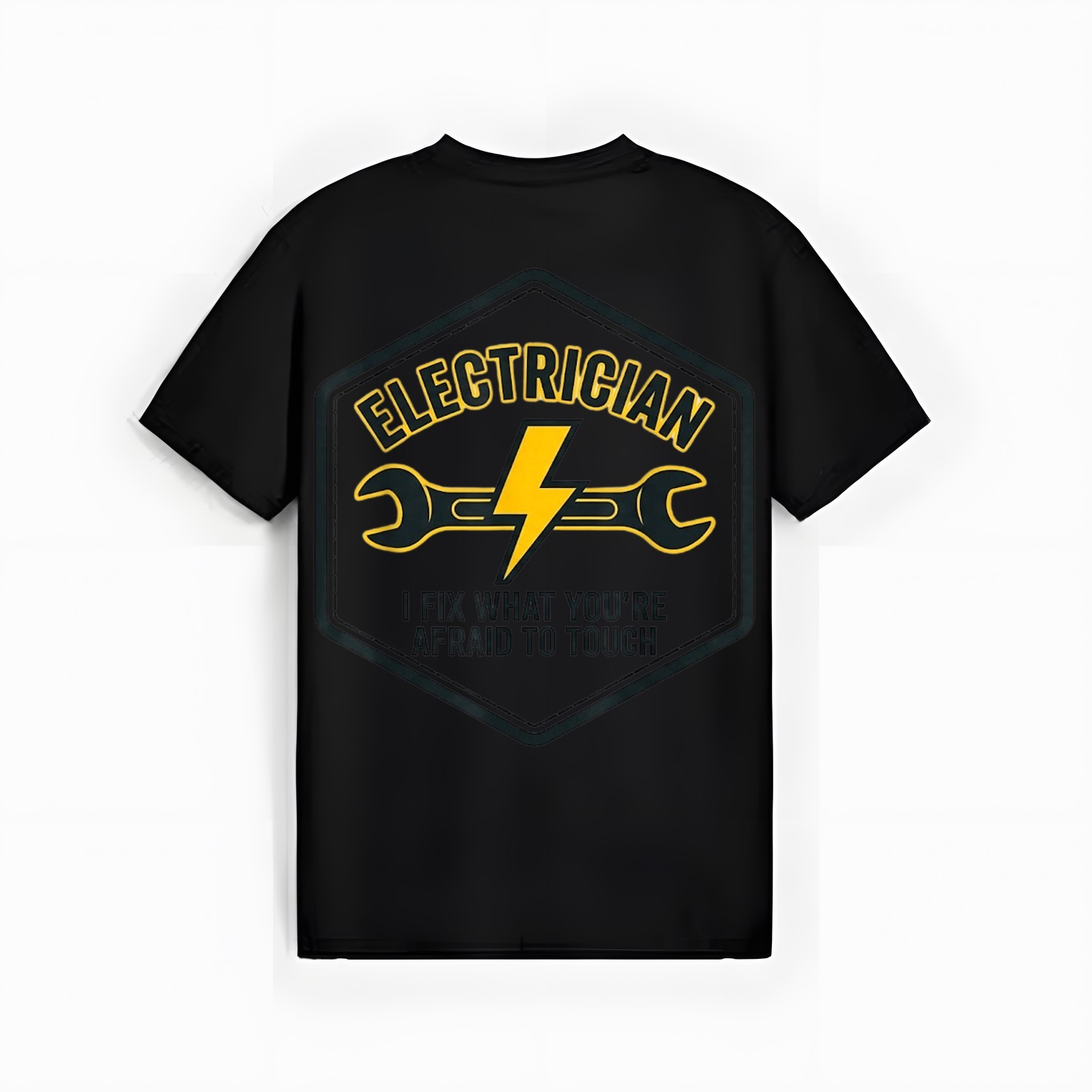 Funny Electrician Licensed Charcoal Industrial Badge Cool T-Shirt