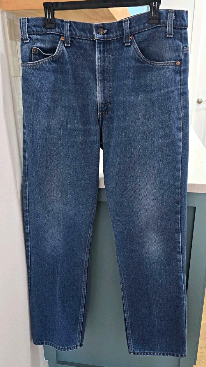 Vintage 80s Levi’s 509 Orange Tab Jeans 36x 32 Straight Leg Denim