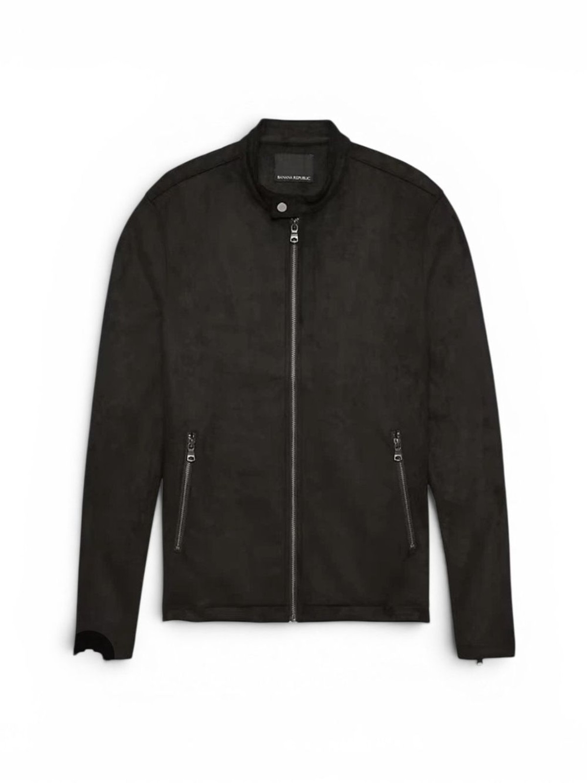 Banana Republic Faux Suede Full zip Jacket Sophisticated Smart casual