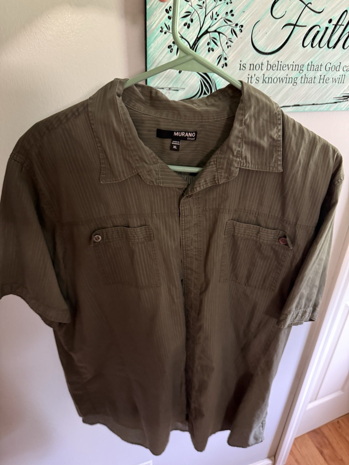 Murano fitted shirt is size XL and was manufactured in Indonesia Size XL