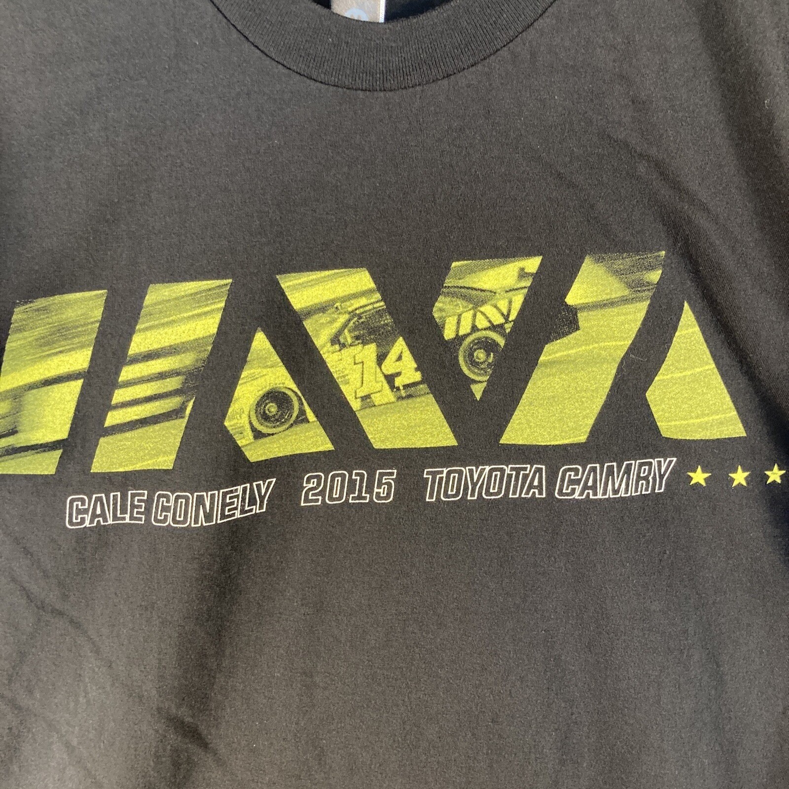 Oscar Mike Cale Conely Racing T-Shirt Mens M Black 2015 Toyota Camry #14 Tee