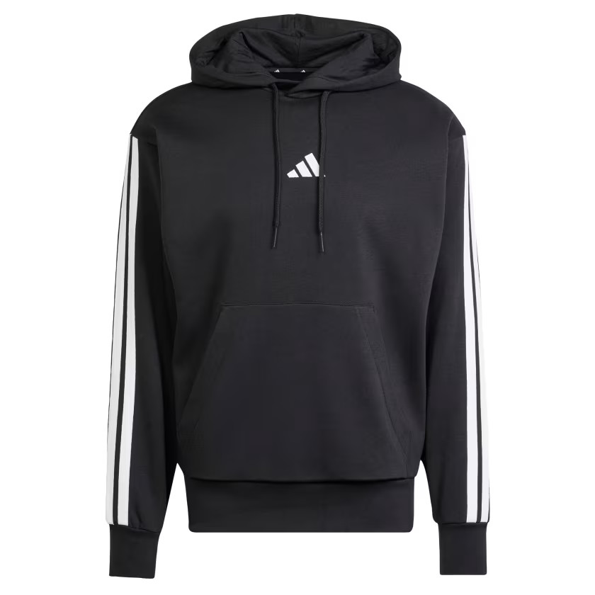 adidas men Essentials 3-Stripes Fleece Hoodie