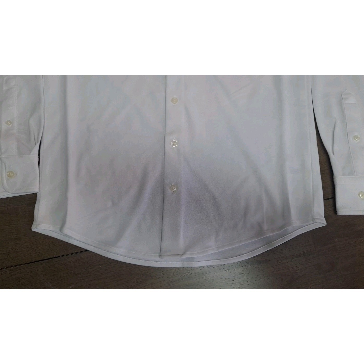 Goodfellow & Co Men’s White Performance Pique Button Down Long Sleeve Size Small