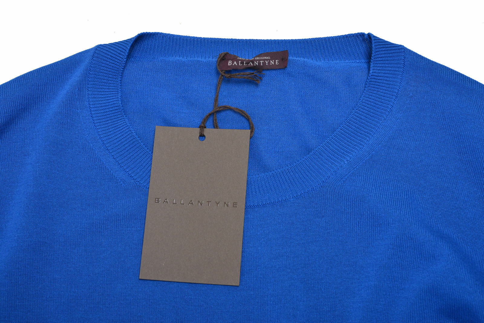 Ballantyne Men’s Blue Crewneck Solid Long Sleeve Sweater US S IT 48