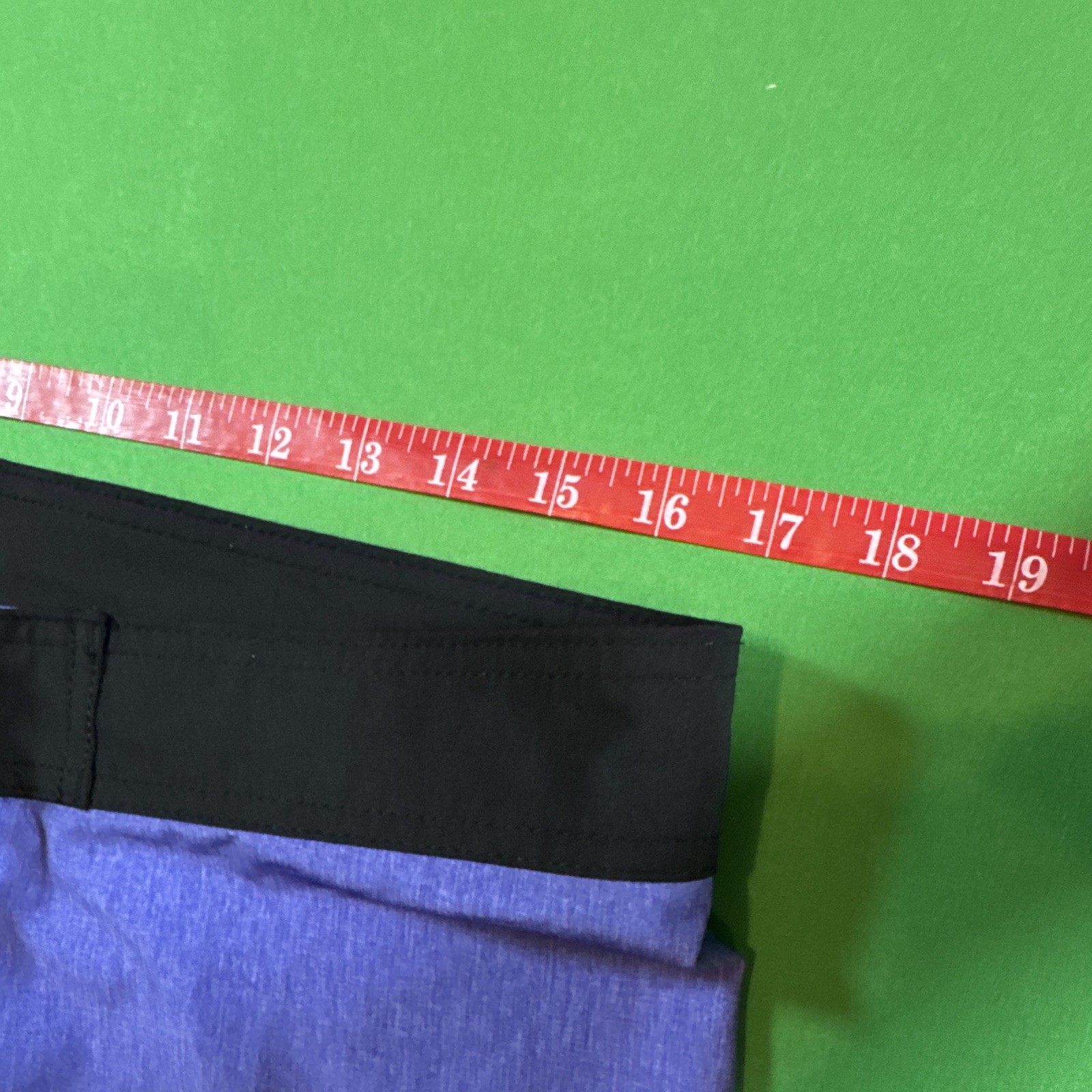 Burnside Men’s Solid Blue/Black Swim Trunks L Drawstring Back Pocket Mesh Lined