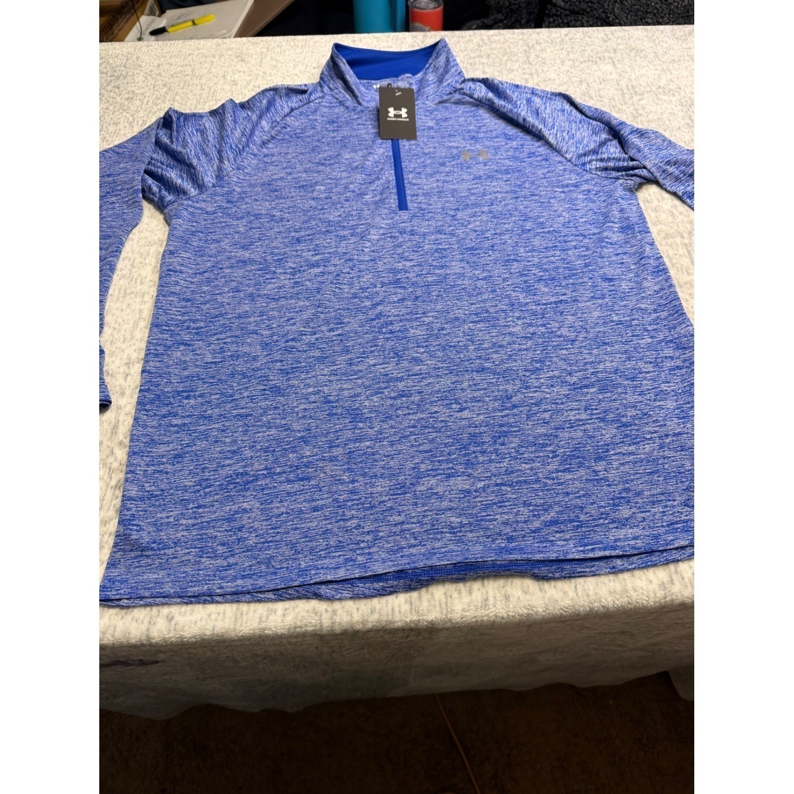 Under Armour Mens Tech 2.0 Zip Long Sleeve 1/4 zip Blue XL NWT