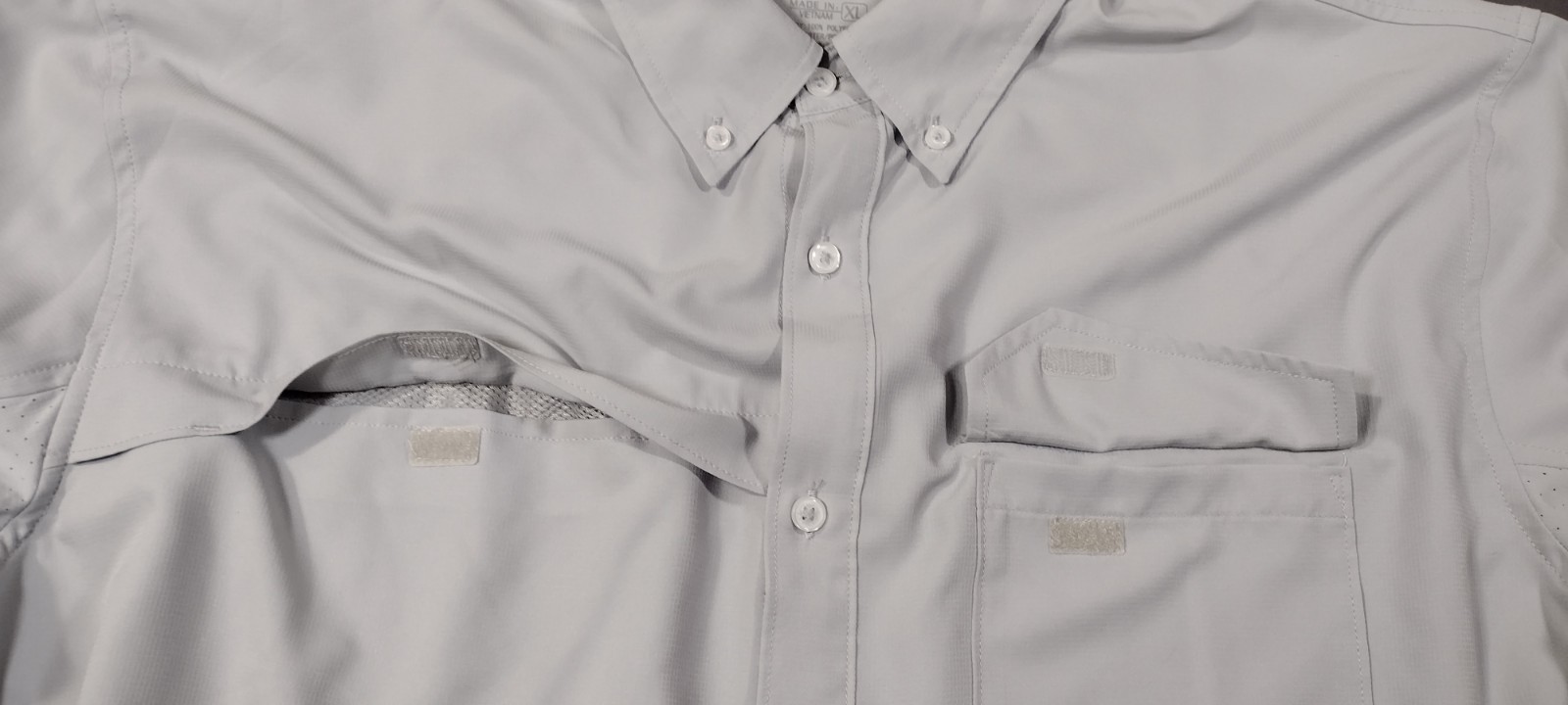 Huk Tide Point Shirt Mens XL Ivory Long Sleeve Performance Button Down H1500172
