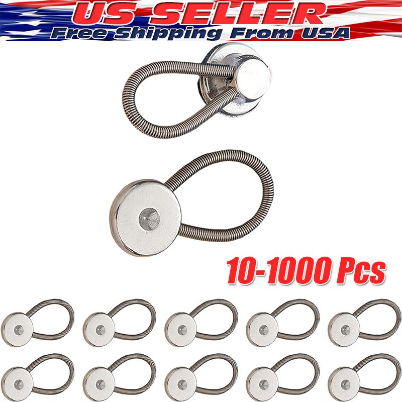 1000pcs Metal Collar Neck Waist Extender Buttons For Men Dress Shirts Pants LOT