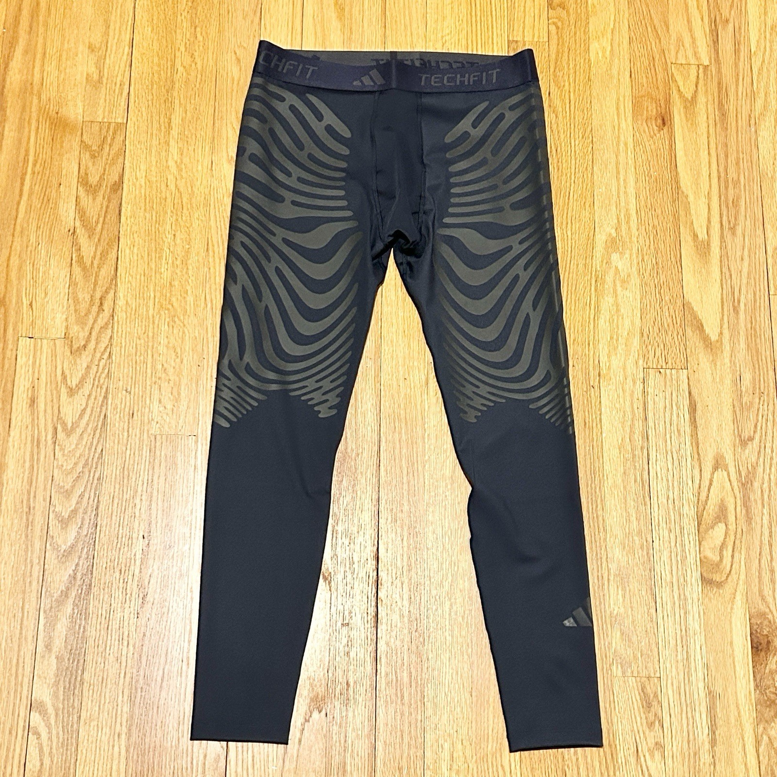 Adidas TechFit Control Rheon Men’s Size L-XL Legend Ink Blue Running Tights