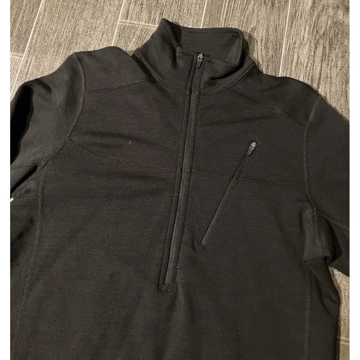 Ibex 1/4 Zip Pullover Mens Small Brown Excellent Rambouillet Wool Mid Layer