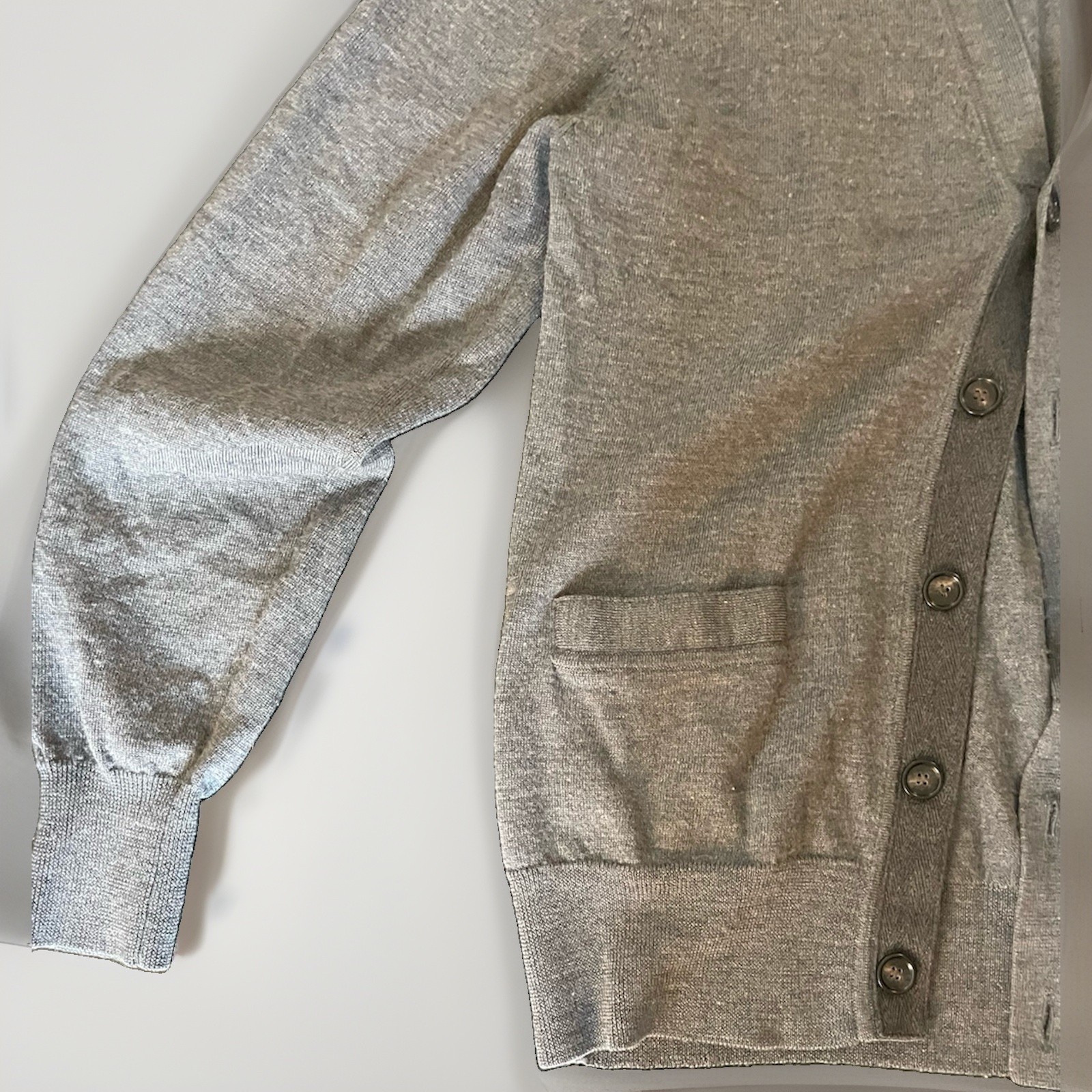 Jack Spade Bleecker Street New York 100% Wool Gray Button Front Cardigan Men’s M