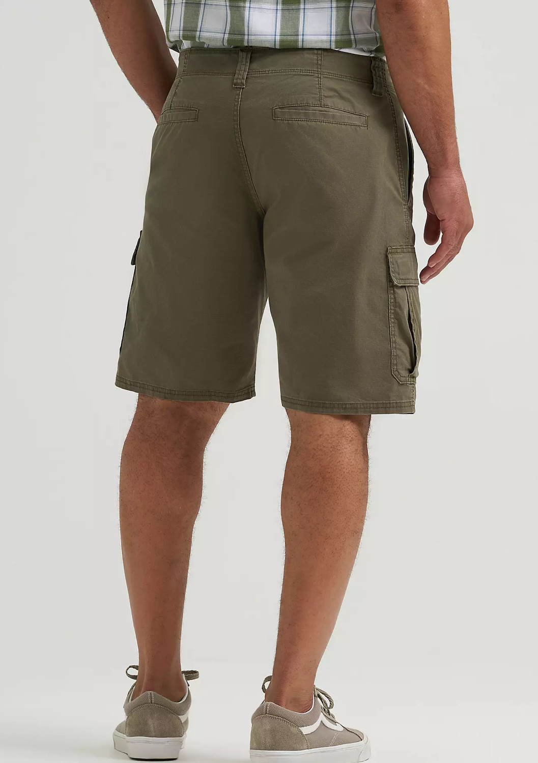 Mens Wrangler Cargo Shorts w Stretch Above Knee Relaxed Fit Blue Khaki Tan Green