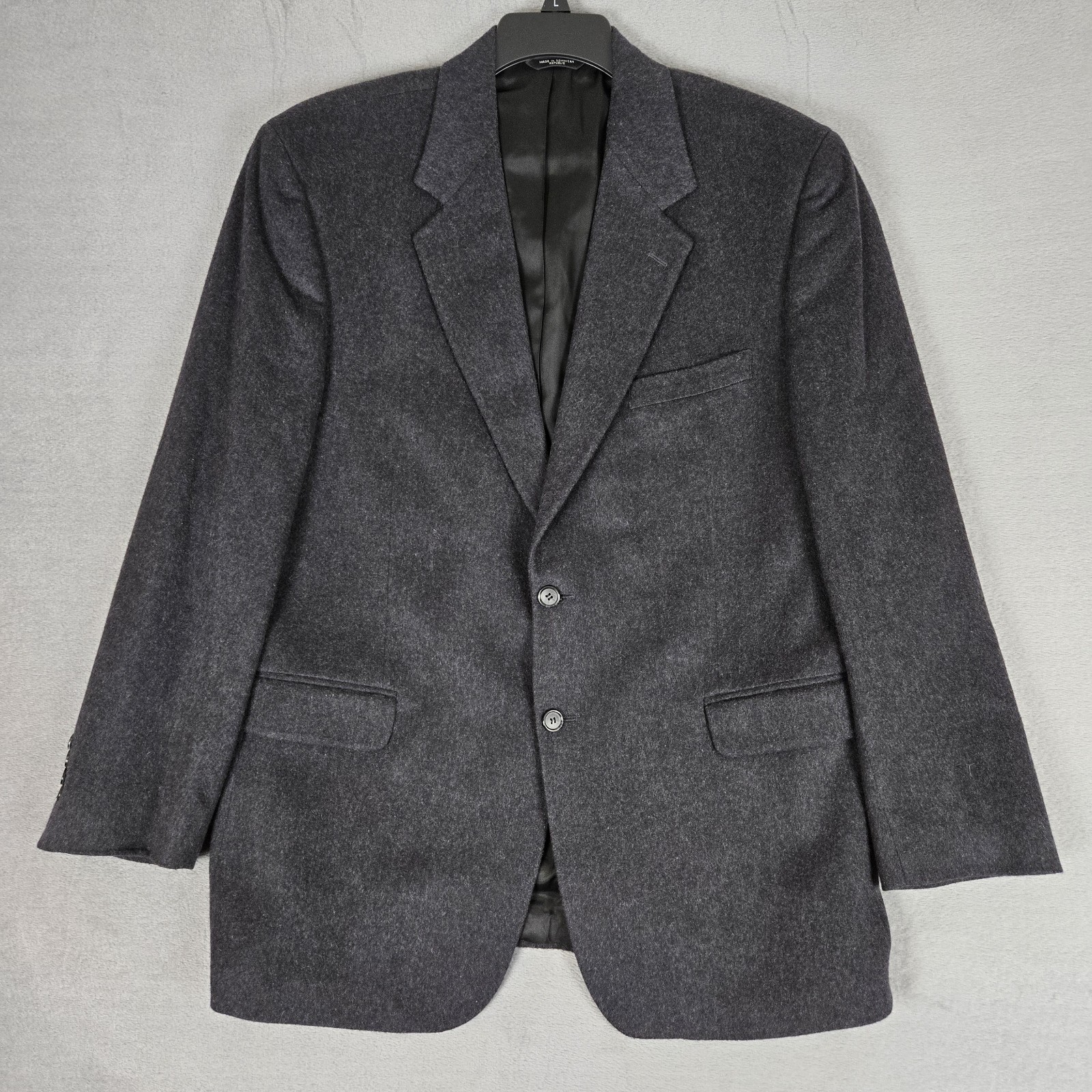 Joseph & Lyman 100% Cashmere Jacket Blazer Sport Coat Gray Mens 46R