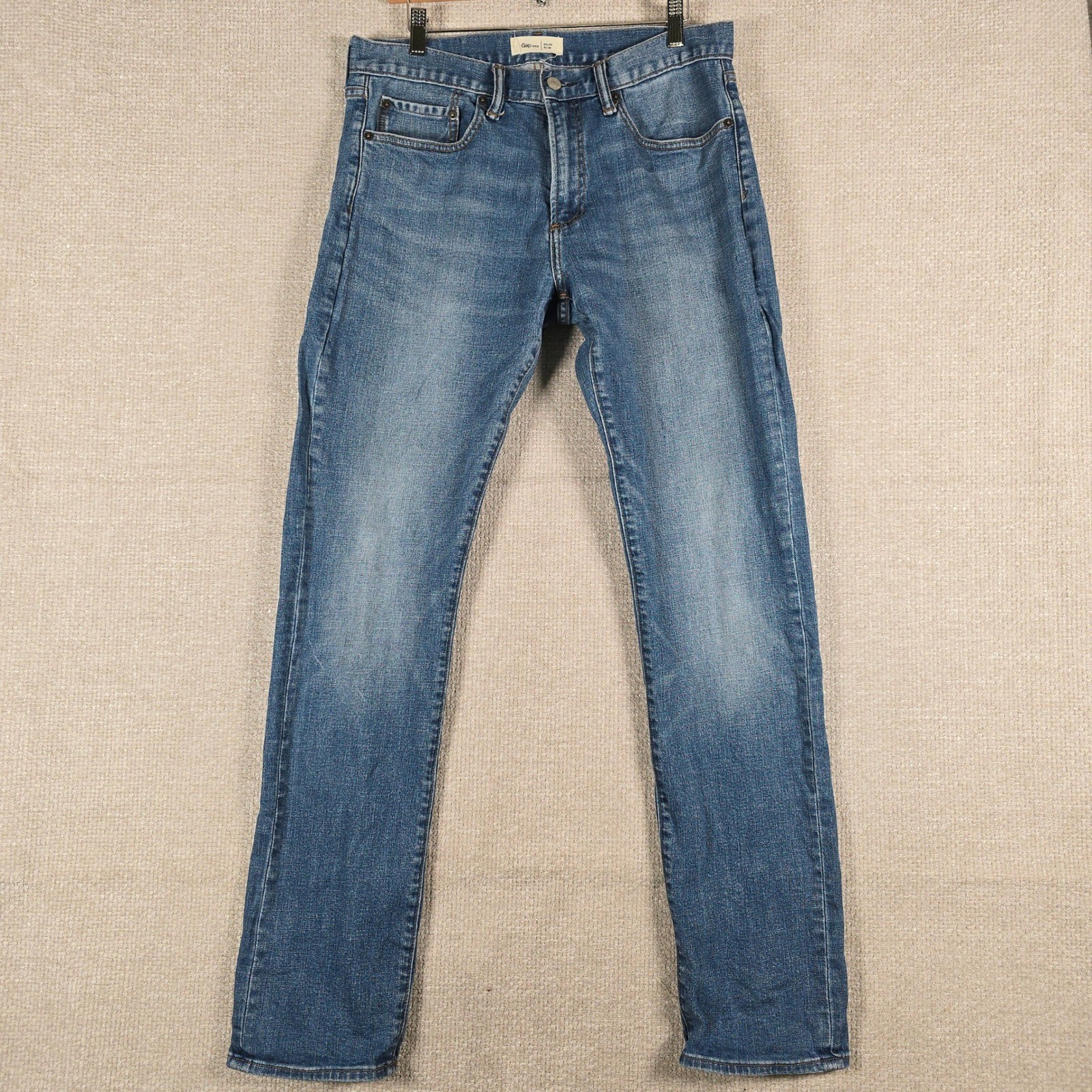 Gap 1969 Slim Fit Mens Blue Denim Jeans 32×34 Medium Wash RN54023