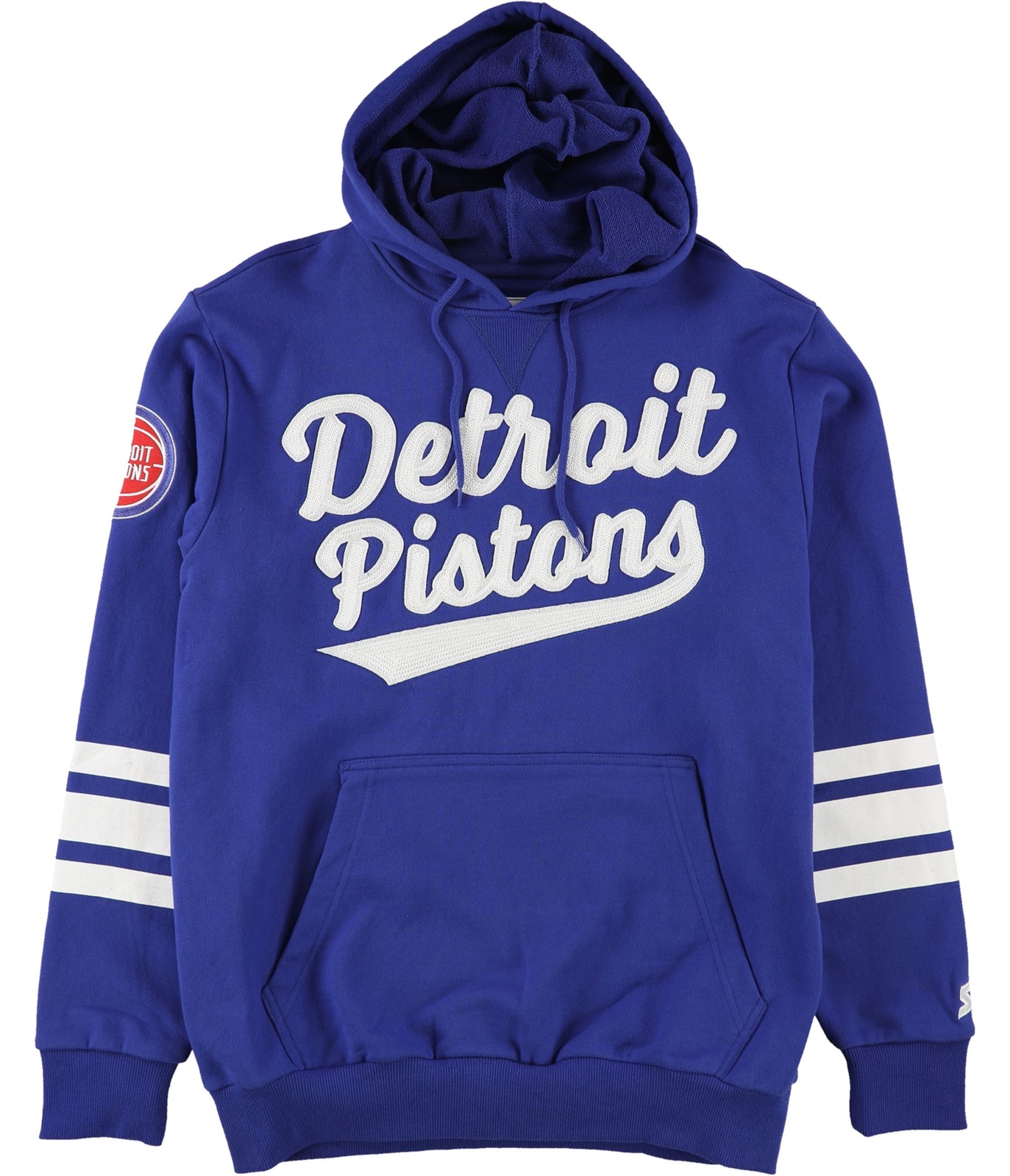 STARTER Mens Detroit Pistons Hoodie Sweatshirt, dpt, M