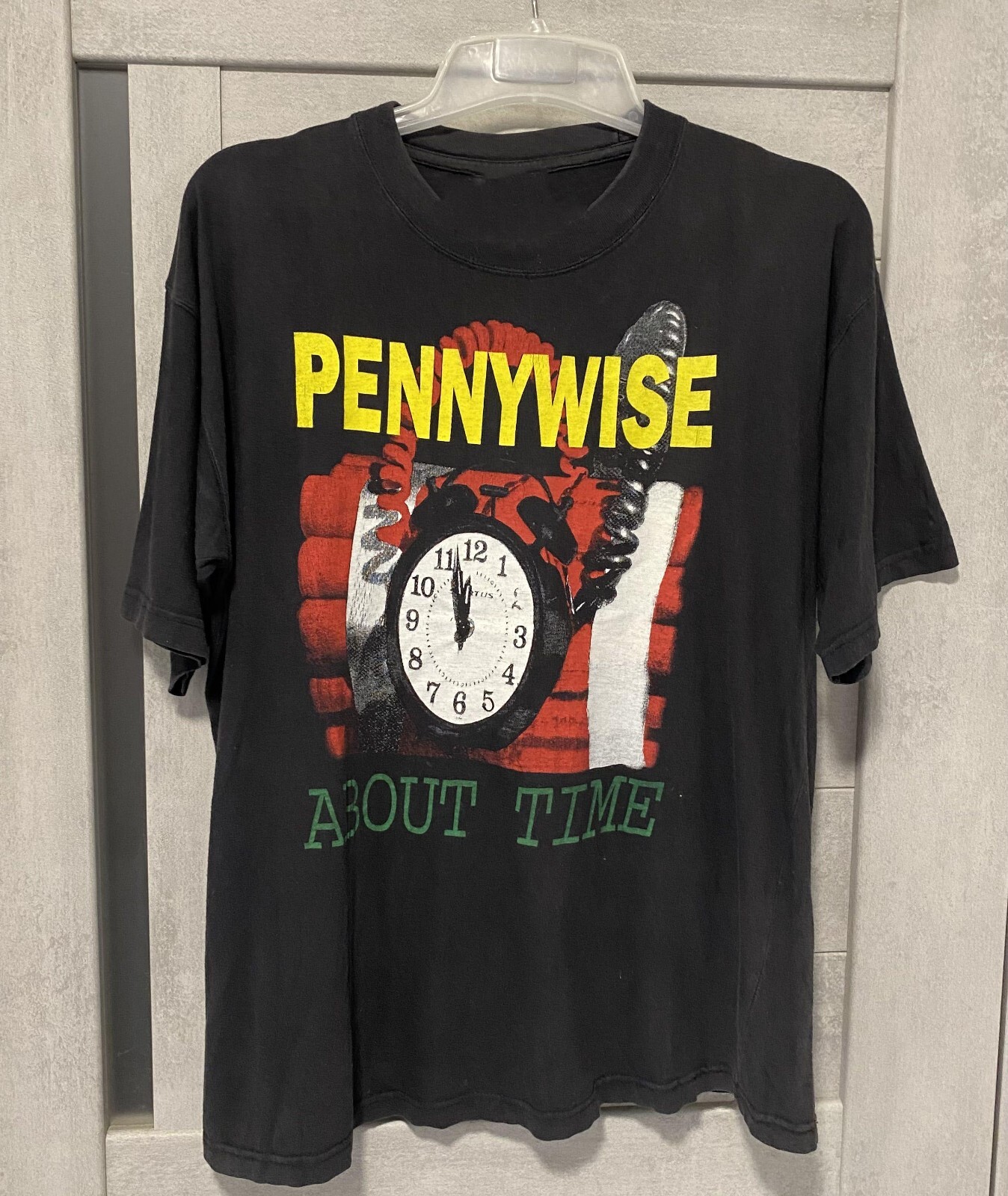 Vtg Pennywise Band About Time Heavy Cotton Black Unisex Tee Shirt BL373