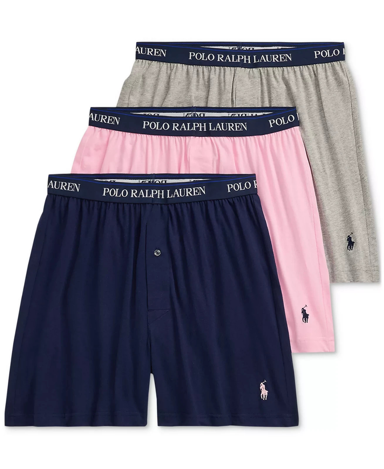 3 Polo Ralph Lauren KNIT BOXERS M 32-34″ Classic Fit 3 Pack Cotton Underwear