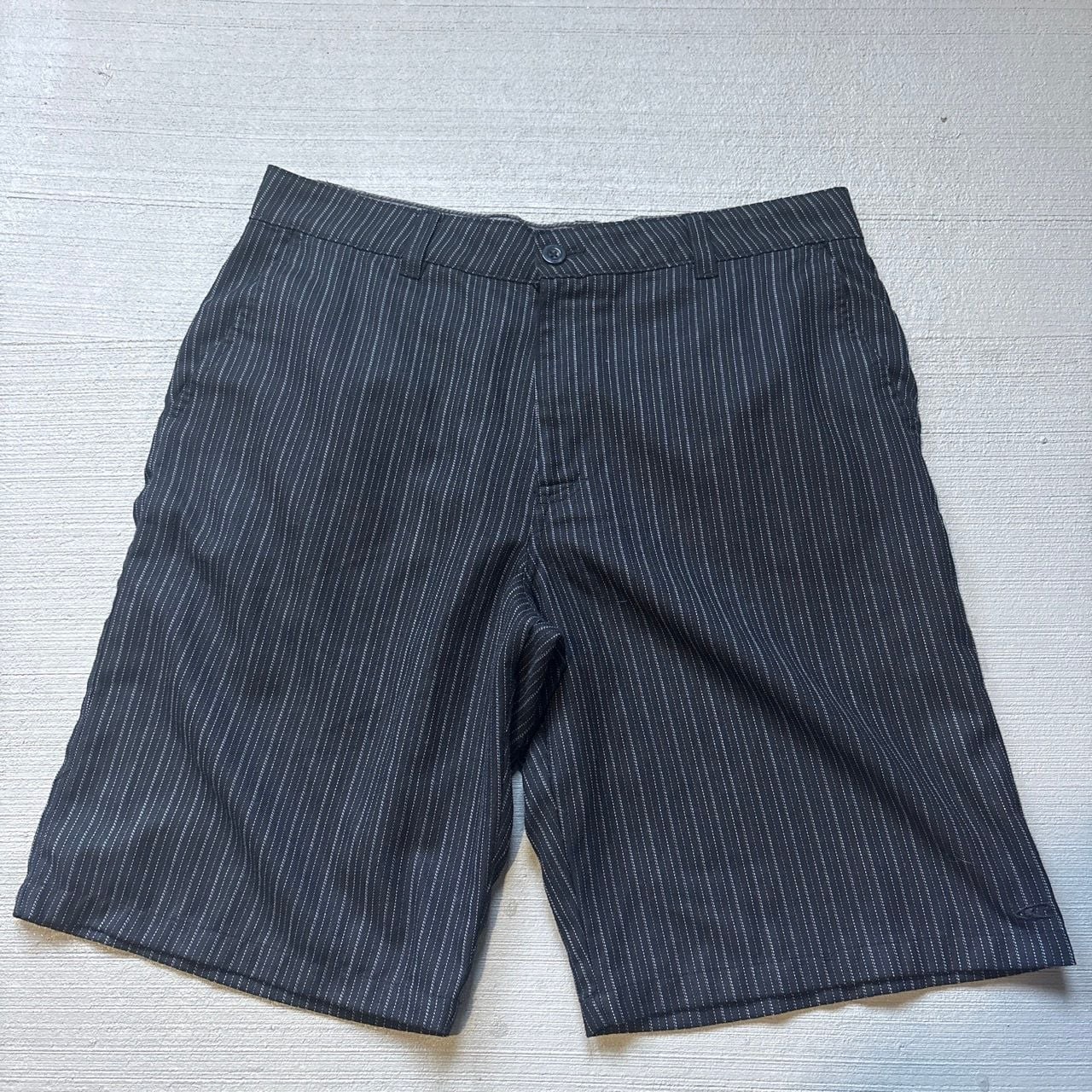 O’Neill First in Last Out Men’s Black Pinstripe Casual Walk Shorts