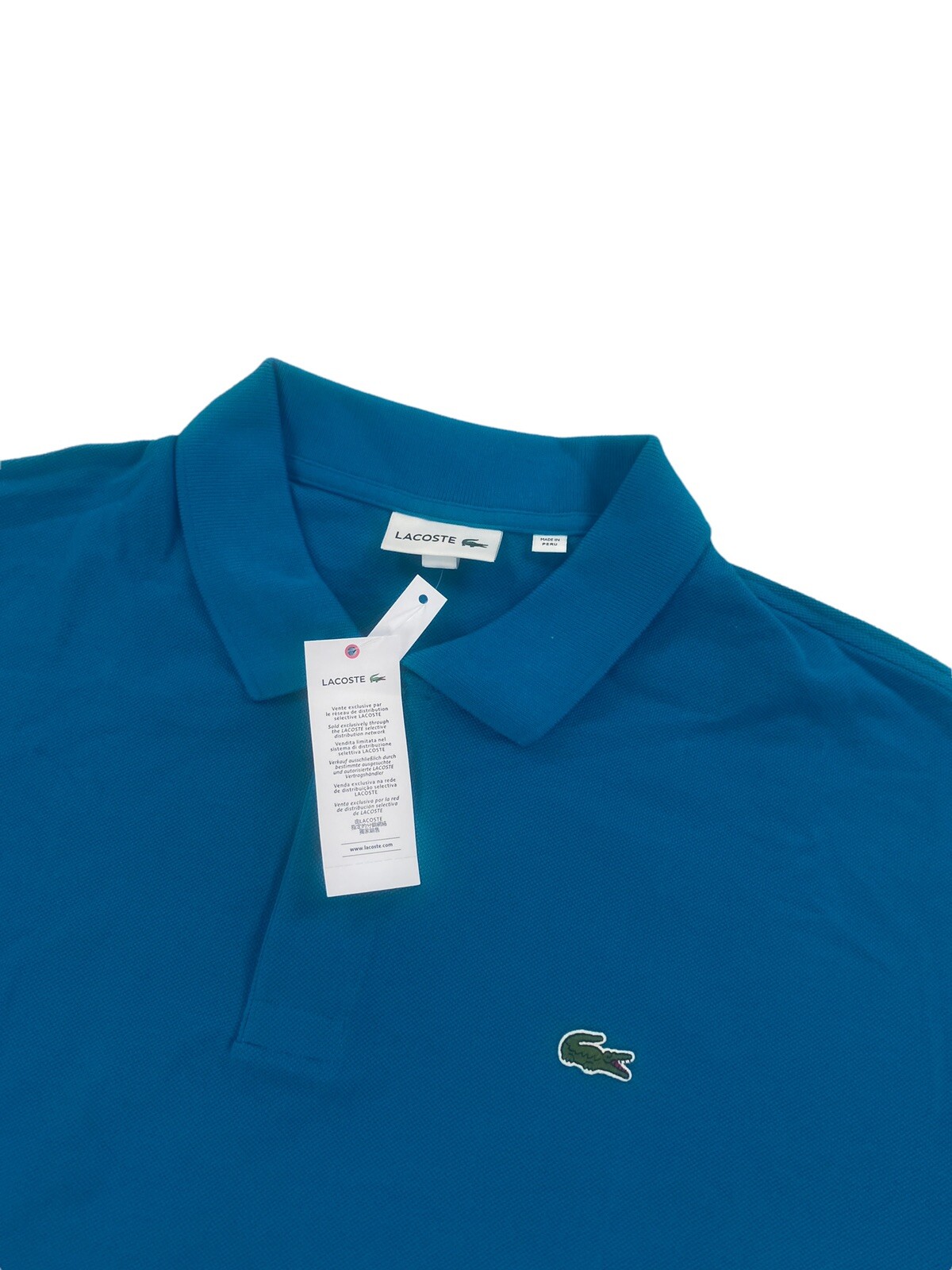 NEW Lacoste Big & Tall Short Sleeve Pique Mens Cotton Polo Shirt Blue PH221B