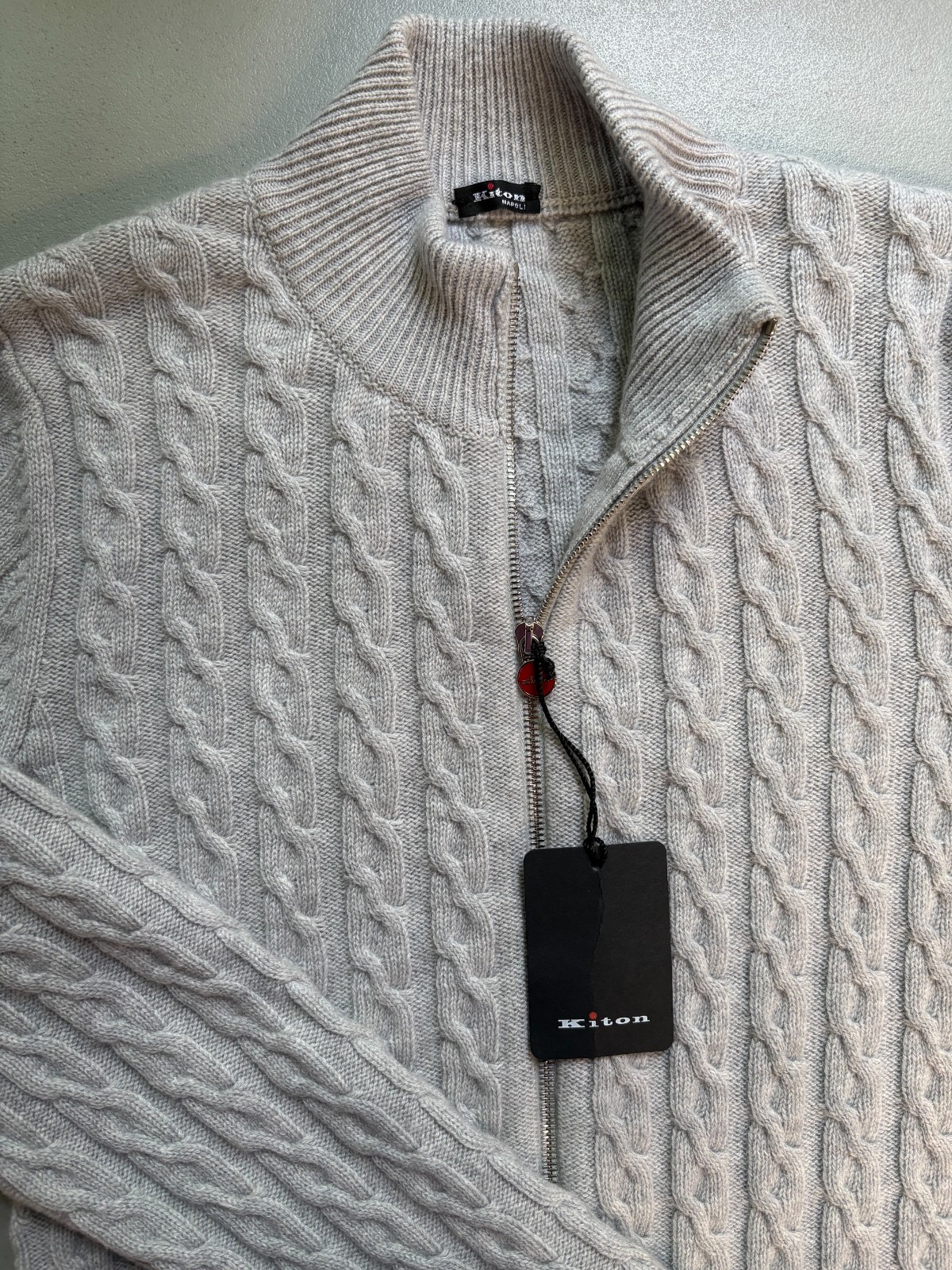 $4200 NWT Kiton 100% Cashmere Full Zip Cardigan Sweater Size M bs77