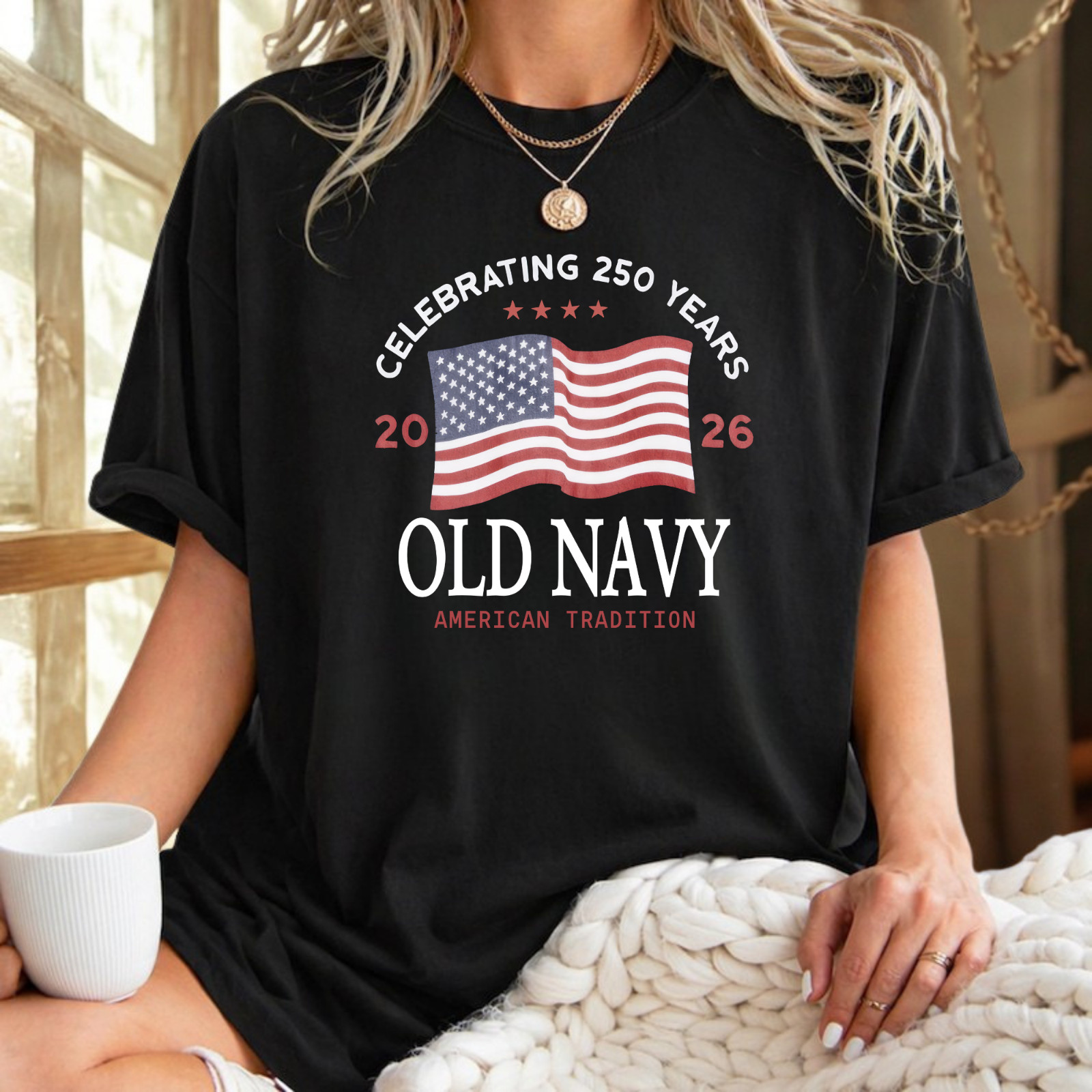 Unisex OLD NAVY USA 250th anniversary shirt, US Flag 250 Years Patriotic Tee