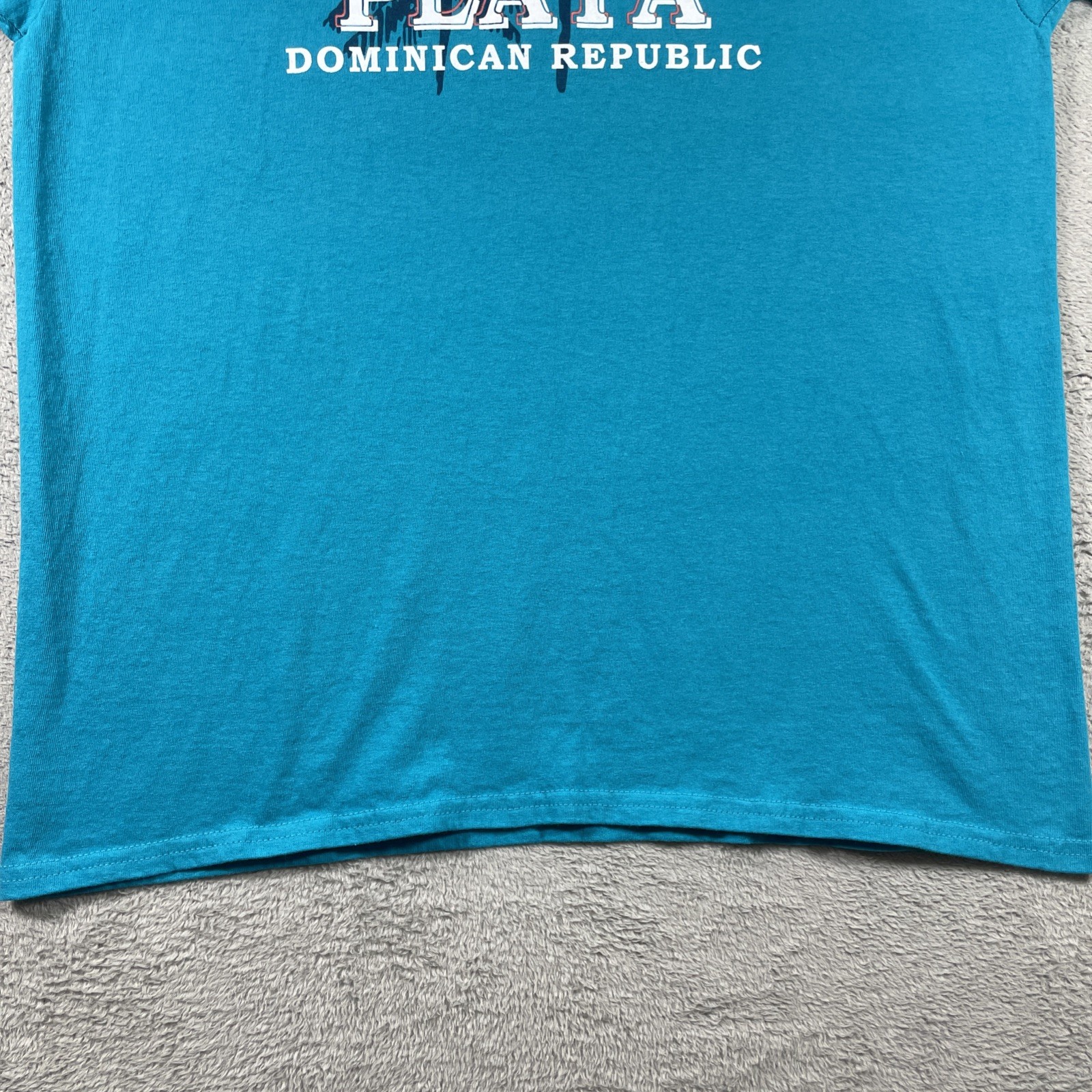 Puerto Plaza Dominican Republic Shirt Adult Large Blue Graphic Tee NCL READ