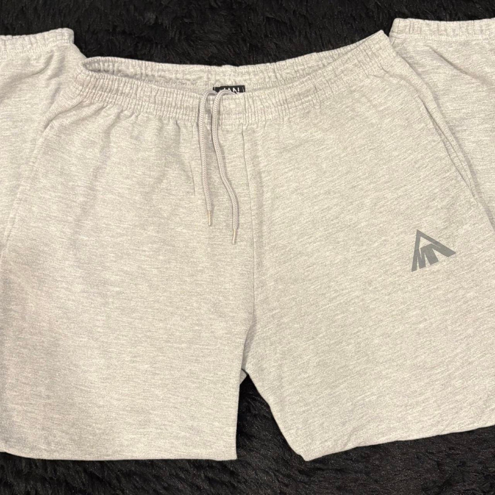 Boohooman gray fleece jogger sweatpants