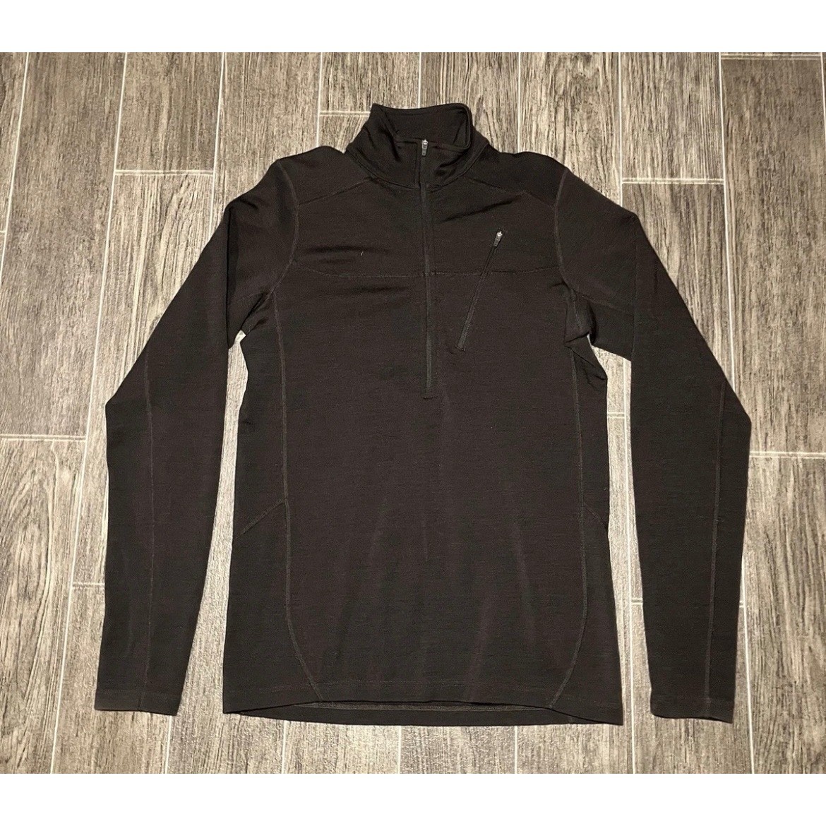 Ibex 1/4 Zip Pullover Mens Small Brown Excellent Rambouillet Wool Mid Layer