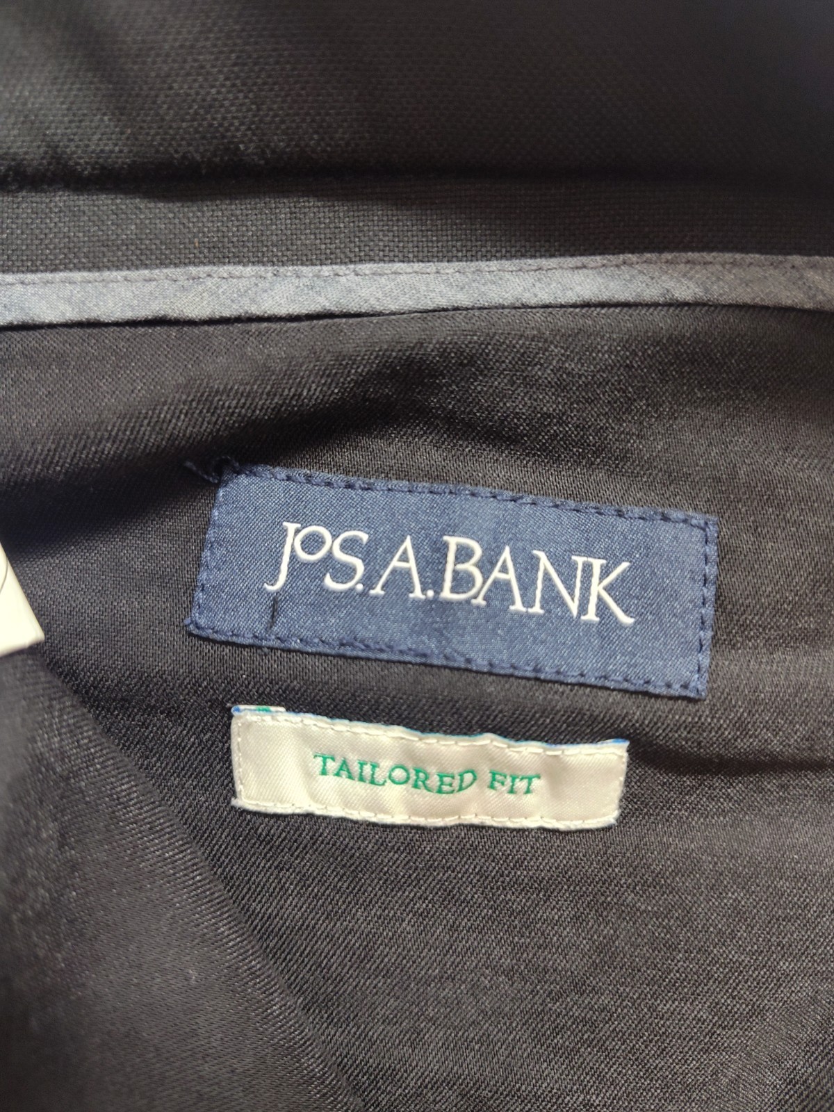 Jos A Bank Men Dress Pant 36X36 Black Zip Button Hook & Eye Mid Rise Formal Wear