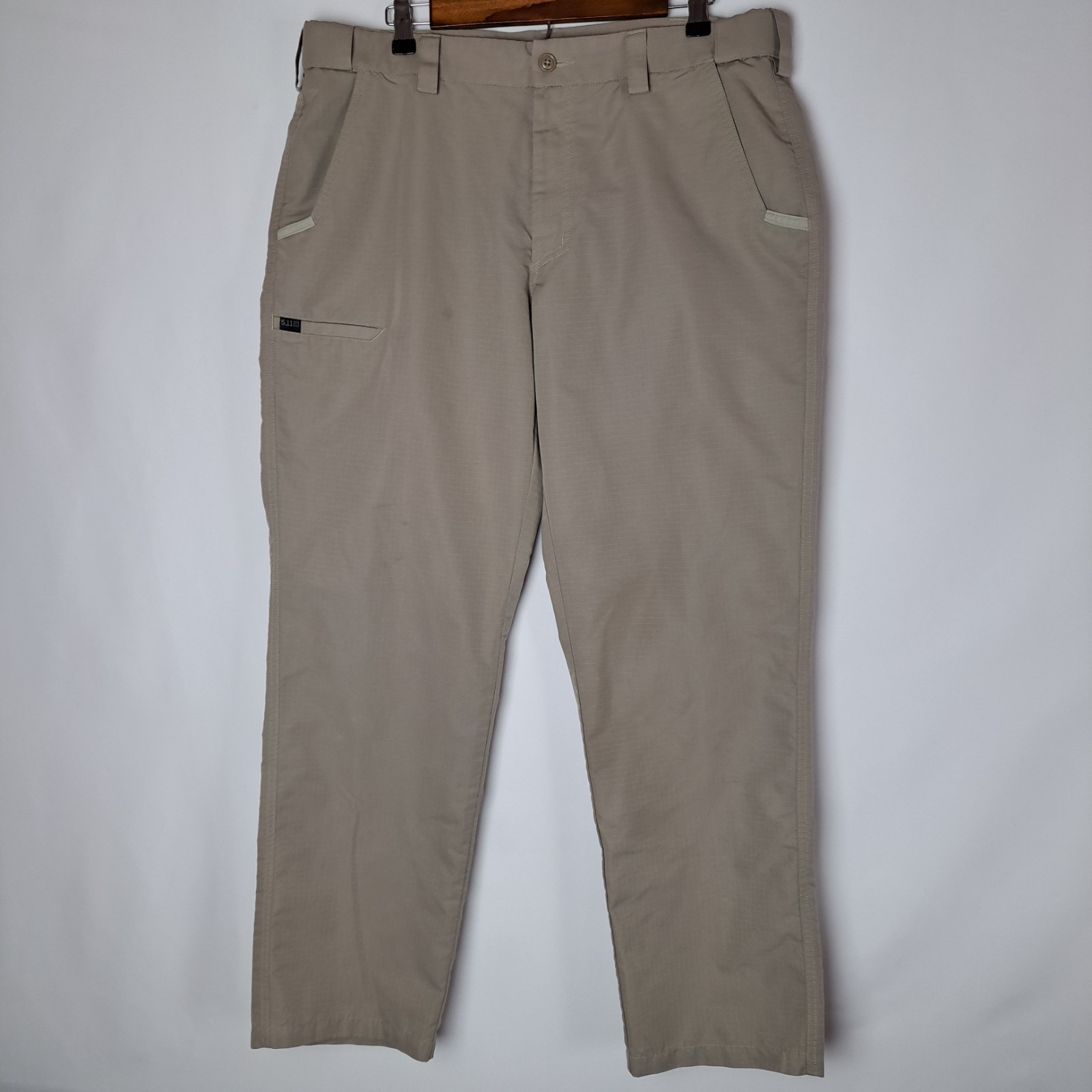 5.11 Tactical Fast-Tac Urban Pants Mens 36×31 Beige Ripstop Utility 74461 *