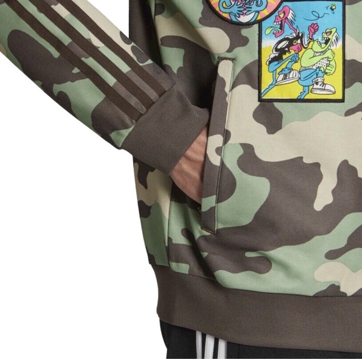 Adidas Originals X Jeremy Scott Green Camouflage Track Trefoil Jacket Sz S/M