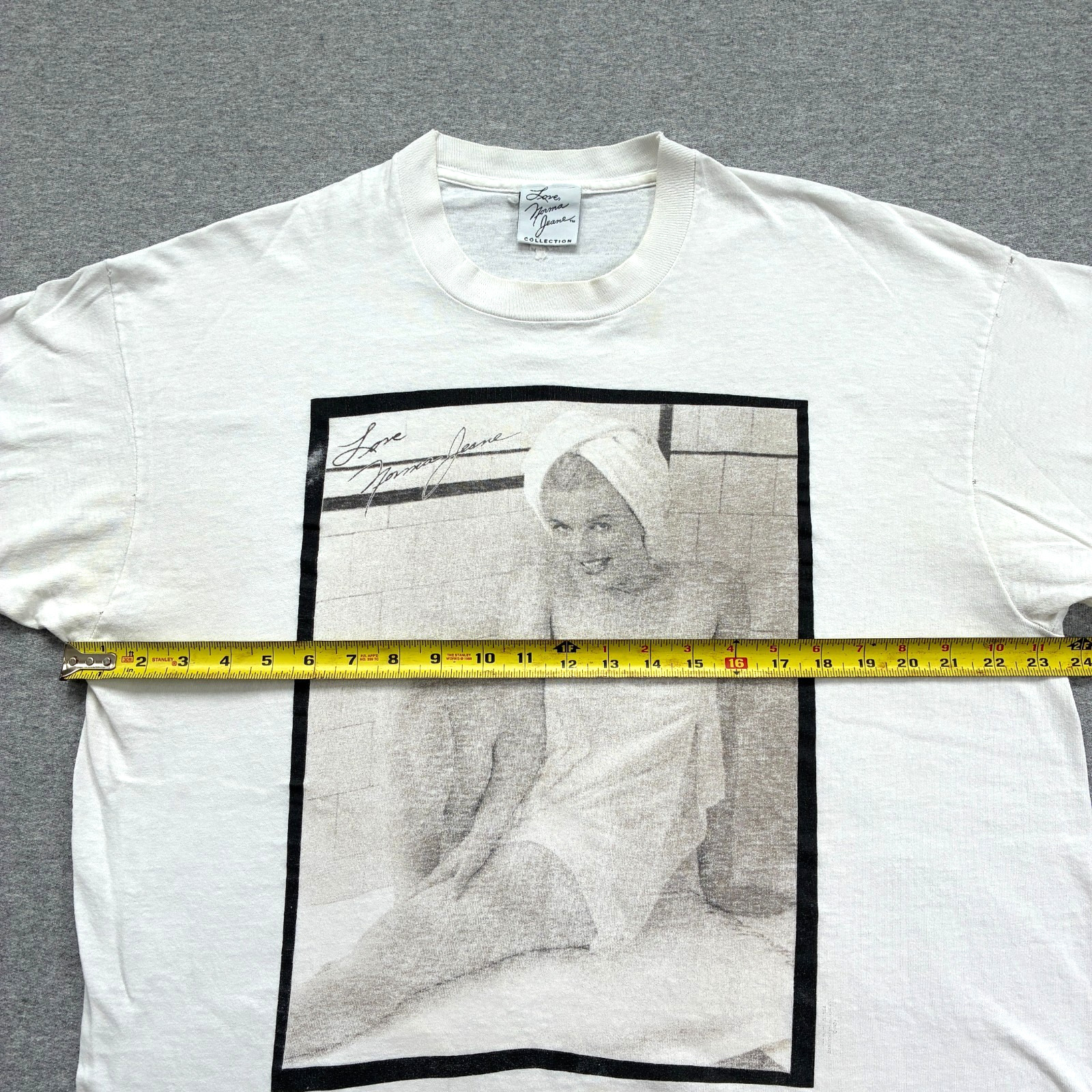Vtg Love Norma Jeane Collection Portrait T Shirt L/XL Single Stitch Distressed