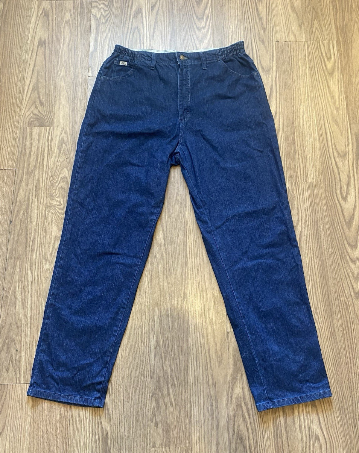 Lee Men’s Relaxed Fit Straight Dark Wash Stretch Denim Jeans Mid Rise 16 Short