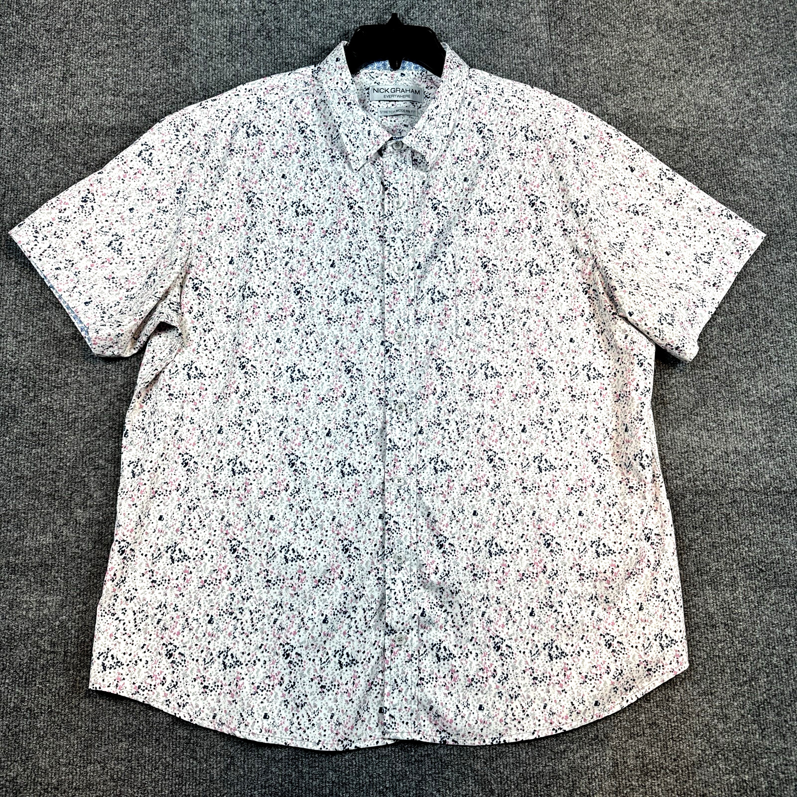 Nick Graham Muti colorl Button Down Shirt – Stretch Modern Fit -2 XL
