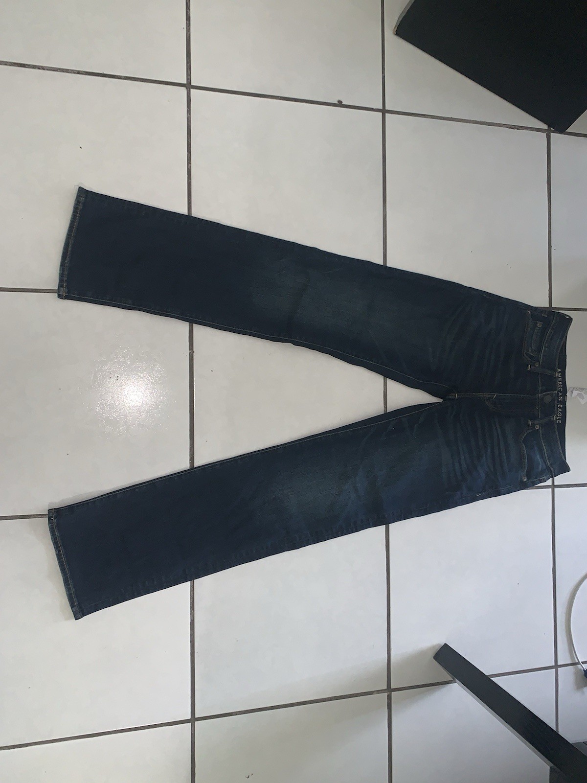American Eagle Original Bootcut Jeans Men 28×34 Dark Wash Airflex+ Stretch Denim