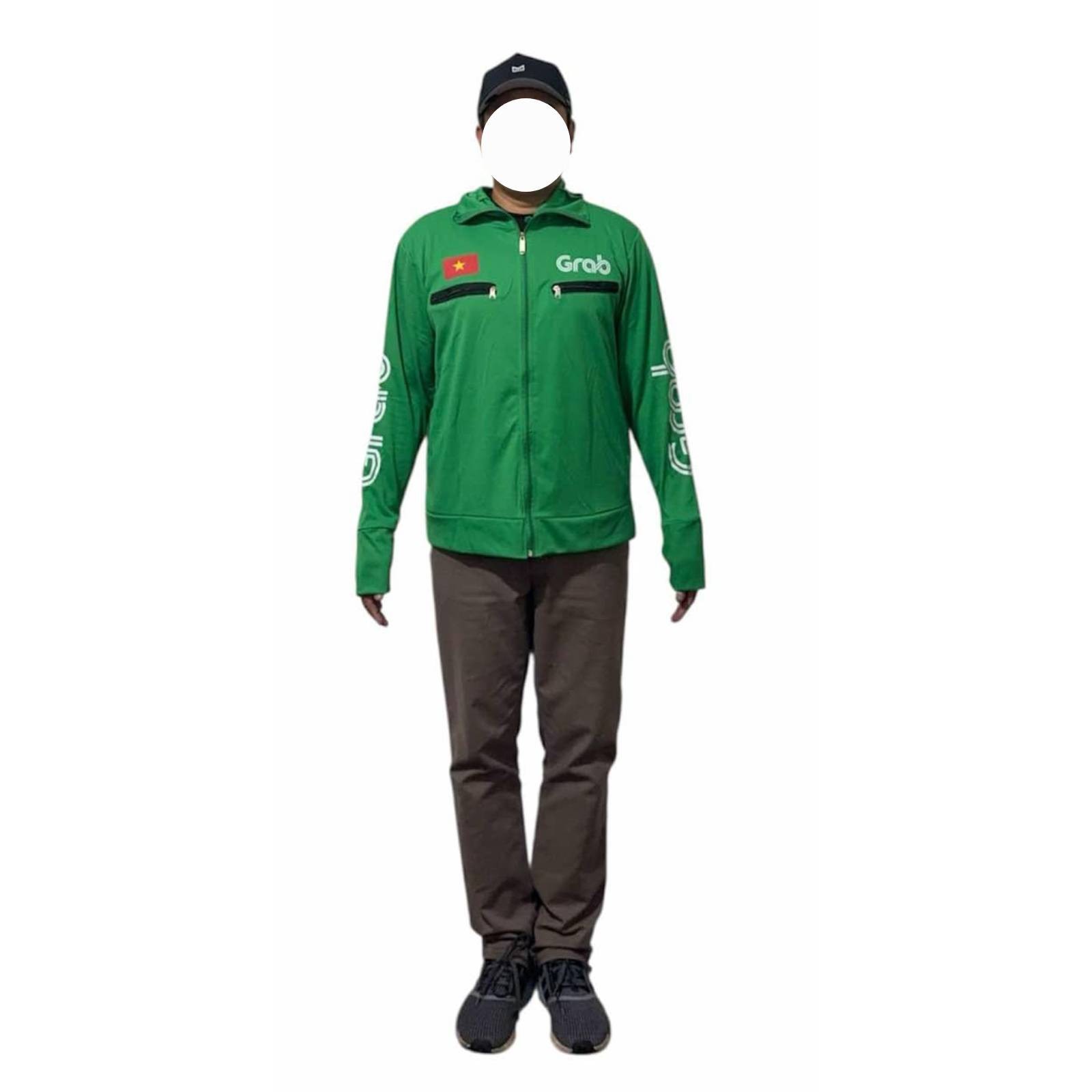 STYLE 2 Grab Jacket Vietnam Motorbike Vietnam Grab Driver Jacket Size: XL