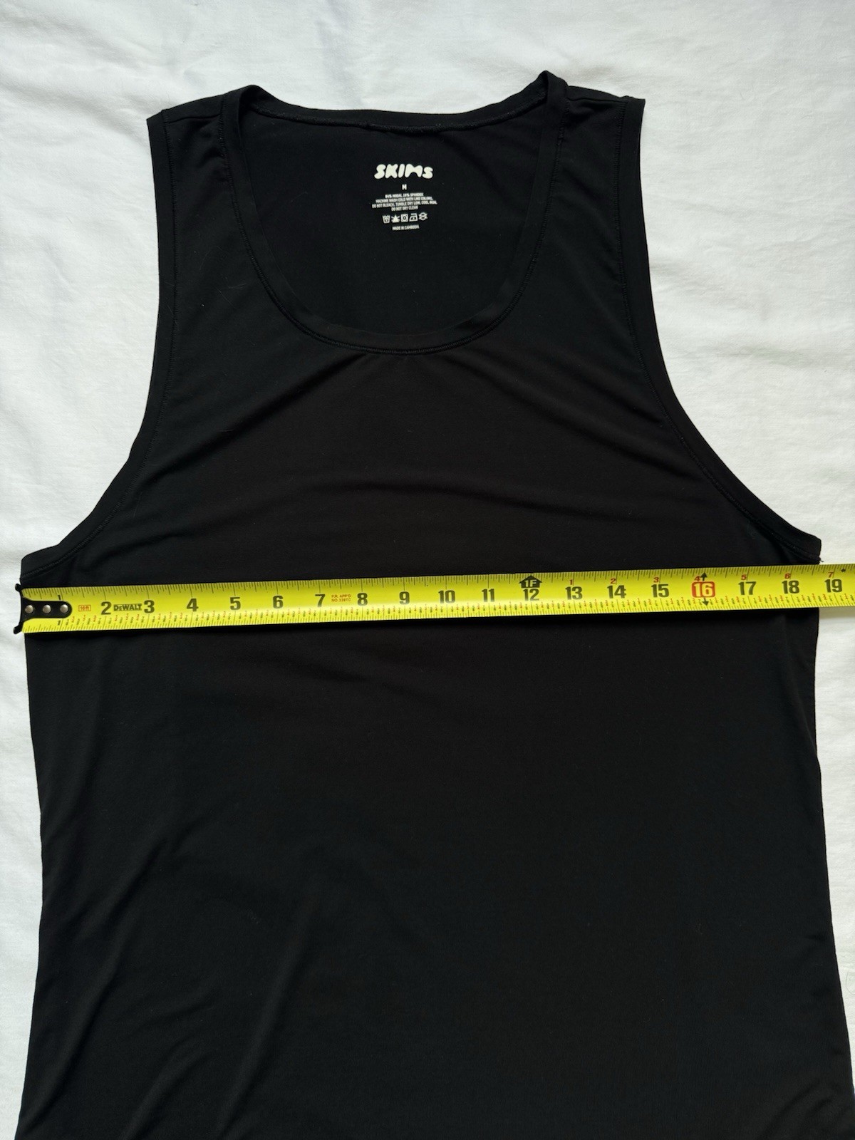 SKIMS Men’s Black Sleeveless Tank Top M Modal/Spandex Stretch Activewear