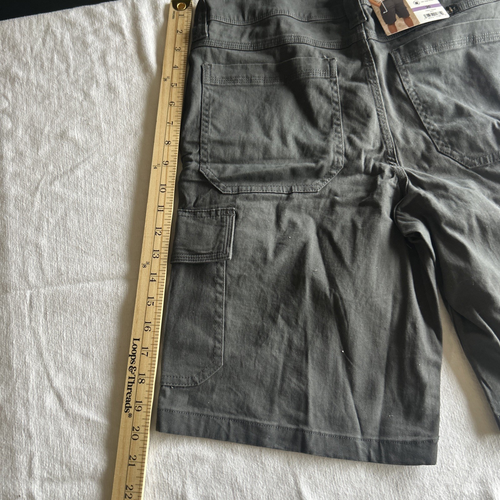 Wrangler Cargo Shorts 32 Relaxed Fit Cotton Gray Outdoors Casual NEW